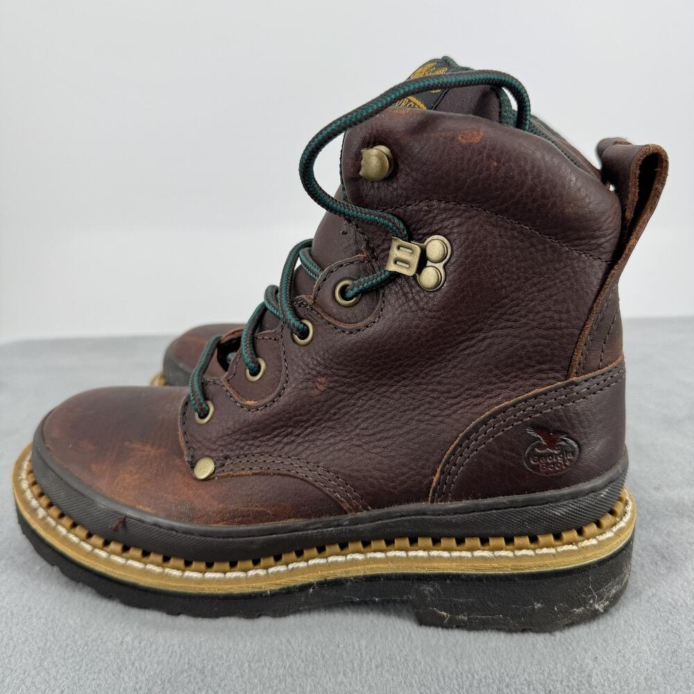 Georgia Giant G3374 Womens‎ 6.5W Steel Toe EH Work Boots Brown Leather